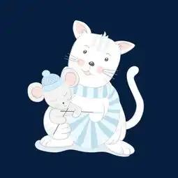 手绘老鼠给猫咪织围巾图片素材其他格式下载动漫人物大全
