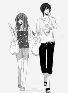 情侣手牵手并带着背影的图片,黑笔简单画的那种
