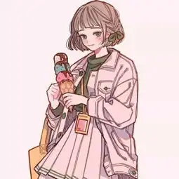 粉色系时尚女生手绘动漫头像爱你一生不变
