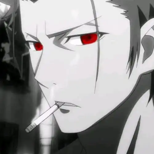 个性男生黑白动漫头像
