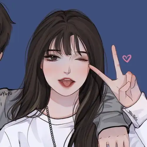 超美手绘头像,男女头像情侣头像
