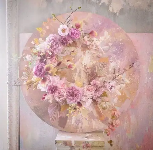 这个夏天油画裙火了油画风插花也在悄然盛开

