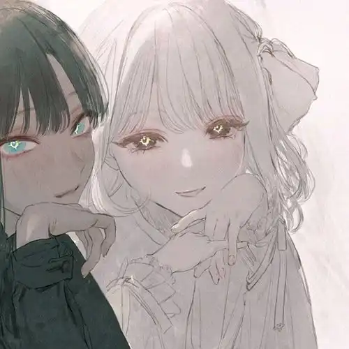 酷酷的闺蜜头像御姐百合情头团头
