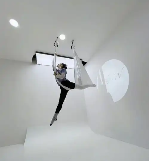 黄奕晒空中瑜伽照片,柔韧性平衡术极强,每张照片都好美
