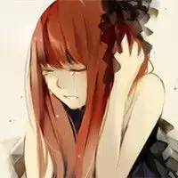 是否有人会在乎你在流泪二次元萌妹子哭泣头像
