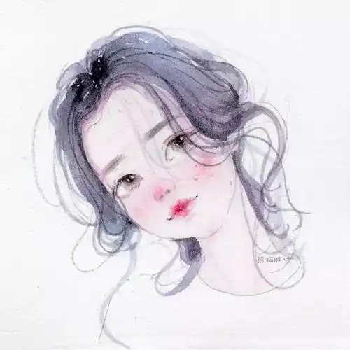 超清新唯美的水彩人物插画,大爱果断的换头像
