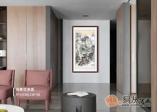 走廊尽头适合挂什么画名家手绘山水画装饰更雅致
