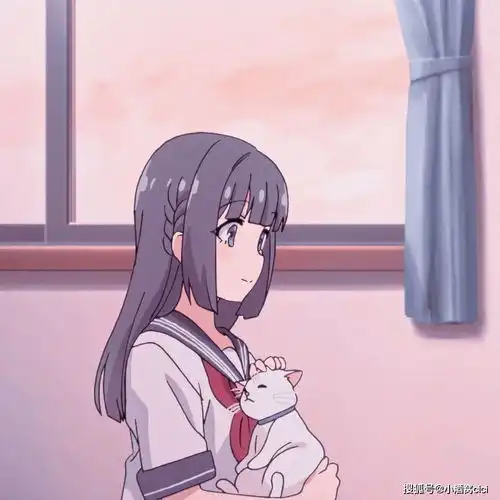 青春猪头牧之原翔子和梓川枫,比猫都可爱的女孩,动漫头像
