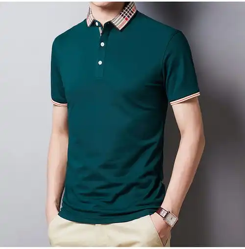 verhouse男装短袖polo衫上衣夏季新款中年男士薄款翻领t恤
