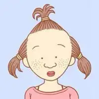 小女孩冲天辫头像微信头像图片大全
