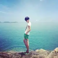 海边男生伤感背影头像,此时大海你是我的朋友
