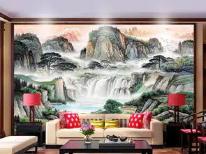 新中式意境招财水墨山水风景客厅电视背景墙图片设计素材高清psd模板下载259.06mb中式电视背景墙大全
