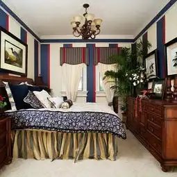 美式乡村风格卧室装修片效果图

