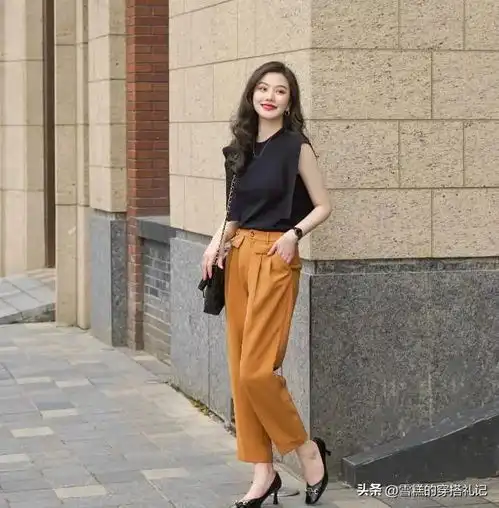 事实证明,t恤烟管裤才是百搭显瘦的夏季穿搭谁穿谁好看
