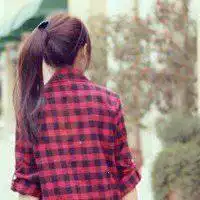 霸气女生格子衣侧面头像微信头像图片大全
