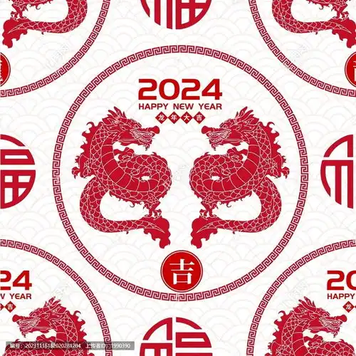 龙年剪纸海报设计模板下载节日素材素材下的春节设计模板
