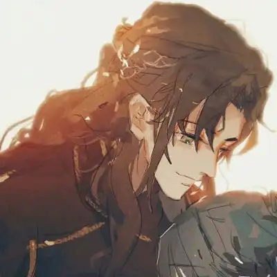 江孑一对两张唯美古风手绘情头
