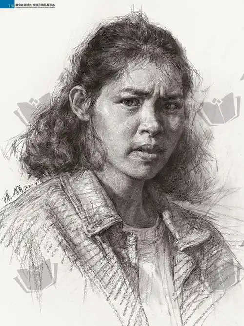 陈明钱教你画自然光头像临摹范本复杂原理简约化精准概括手法3小时高分自然光画面体系打造人物造型内形黑白灰空间节奏最强
