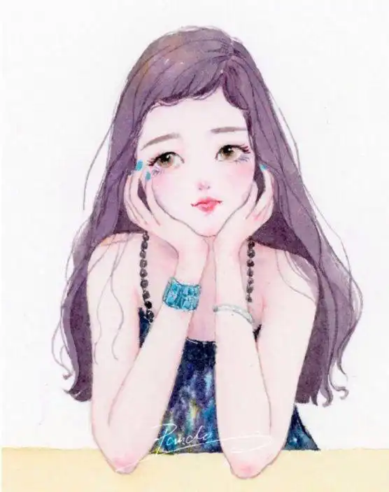 水彩教程图解水彩人物画一位温柔恬静的女孩
