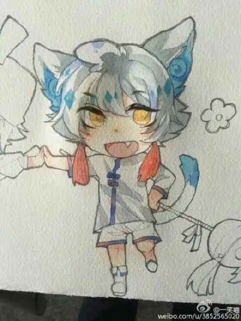 京剧猫白糖拟人化帅气
