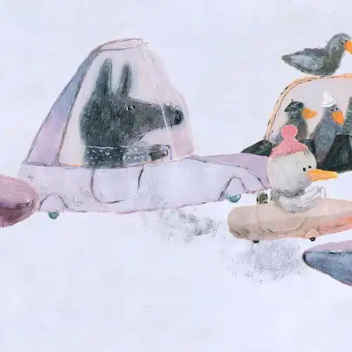 画风清奇但超级治愈的手绘插画好暖
