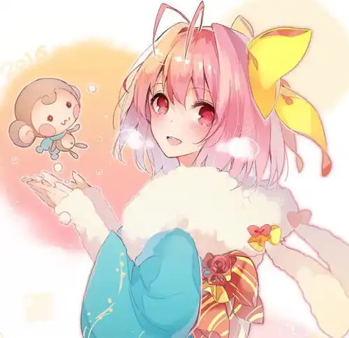 二次元和风美图欣赏打扮华丽,亭亭玉立的快乐美少女
