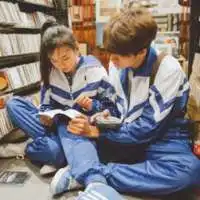 校园校服情侣头像两人两张微信头像图片大全
