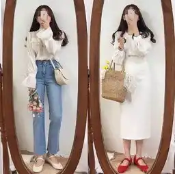 搭配参考温柔气质的复古通勤穿搭
