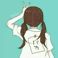 女生背影卡通动漫人物图片,好看的
