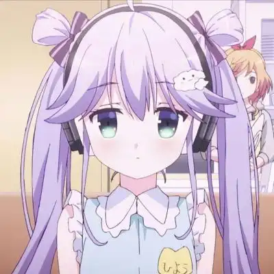 池乔紫色头发动漫人物角色头像.
