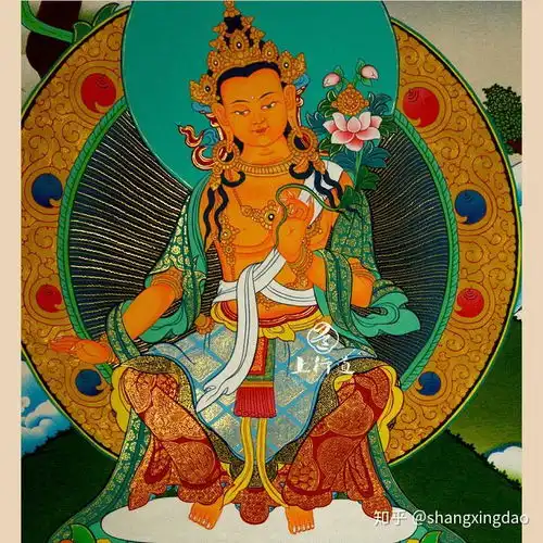 上行道带你认识手绘唐卡未来佛弥勒佛菩萨
