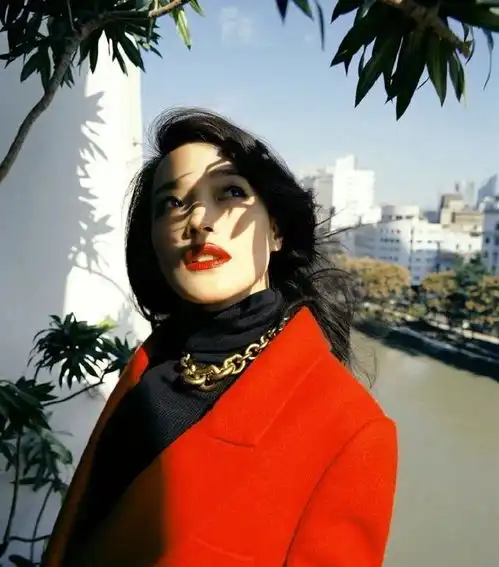 舒淇面相果真不显嫩穿灰色马甲配宫廷裙,不时髦反显臃肿和土气
