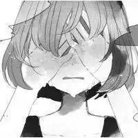 单手遮住眼睛微笑的动漫头像微信头像图片大全
