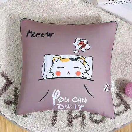 宜恋抱枕被多功能办公室午睡毯两用汽车靠枕小馋猫豆沙图片大全邮乐官方网站
