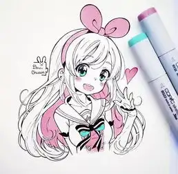 初学者的福利学动漫马克笔上色,从q版卡通萌漫少女
