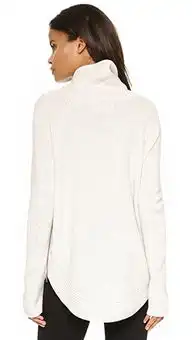 vince侧拉链罗纹高领毛衣shopbop
