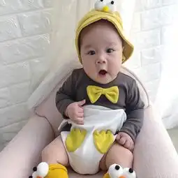 婴儿衣服连体衣新生儿男宝宝秋装睡衣冬季外出抱衣可...
