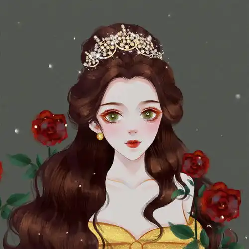 手绘闺蜜头像迪士尼公主
