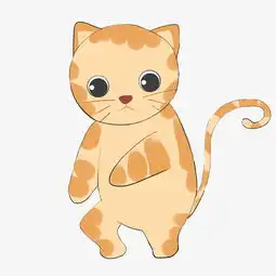 黄色的猫咪手绘插画图片素材其他格式下载动漫人物大全
