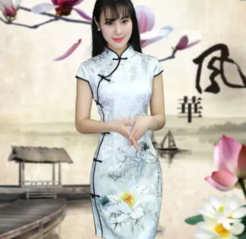 如果要做个精致的女孩子,旗袍裙必不可少,不仅显气质,还很大气
