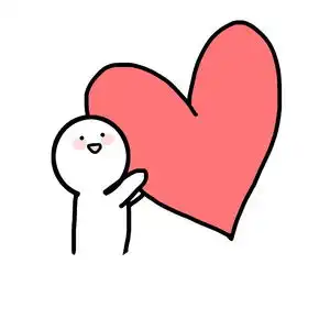 小人双手举爱心表情包在线制作
