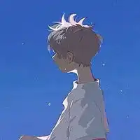 蓝色漫画男生头像
