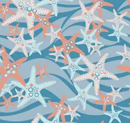 卡通海星水波花纹底纹图片矢量图免费下载eps格式编号14046509千图网
