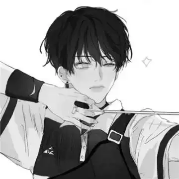 动漫高冷黑白男生头像只要头部其实你比谁都孤独
