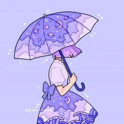 插画头像彩色背影手绘可爱清新女生头像我要个性网
