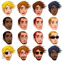 卡通人物男士发型发色矢量图图片素材其他格式下载其它大全其他
