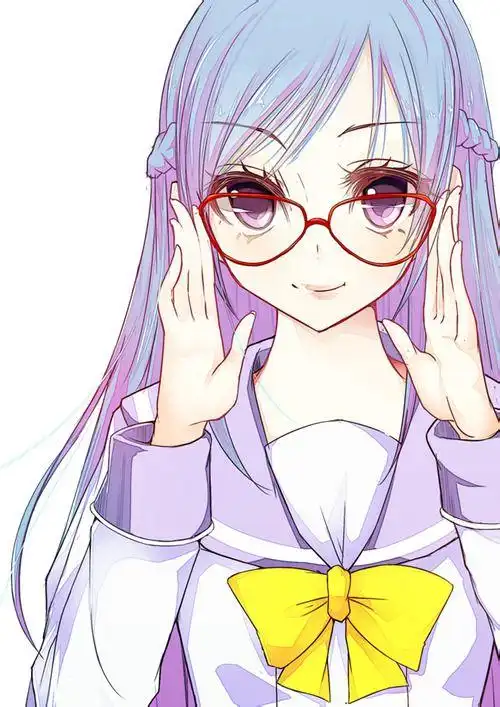 动漫女头半身头像眼镜控
