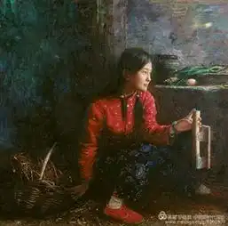 60年代的农村油画老照片
