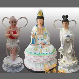 河南善财龙女观音邓州云峰佛像雕塑厂家直销来图来样订做寺庙佛像摆件