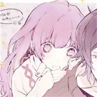 没有什么可担心我一直在你身边动漫情侣头像一男一女
